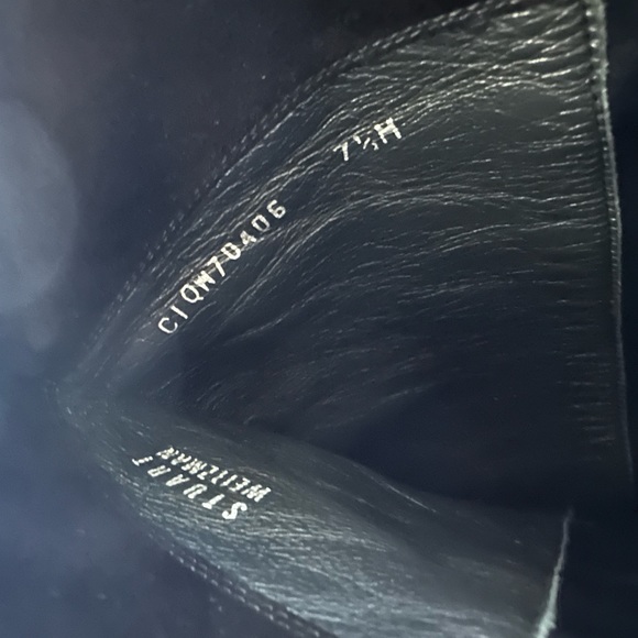 Stuart weitzman black suede over the knee boots - wedge heel. Size 7.5 - Picture 3 of 6